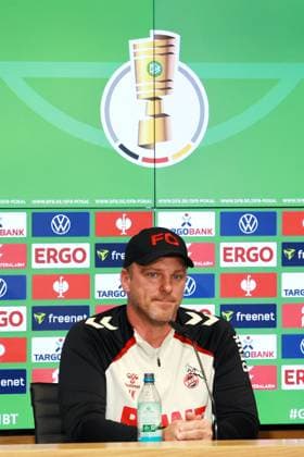1 FC Köln DFB Pokal, 1 FC Köln, Press conference for the cup match against Bayern Munich, Lukas Kwasniok 1 FC Köln 28 10 2025, Bild