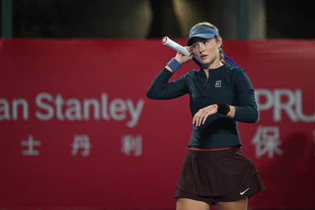 Hong Kong Tennis Open - Day 4 Russian tennis player Anna Kalinskaya during a match at the Hong Kong Tennis Open on October 28, 2025 in Hong Kong. (Photo by Kobe Li Nexpher Images) Hong Kong