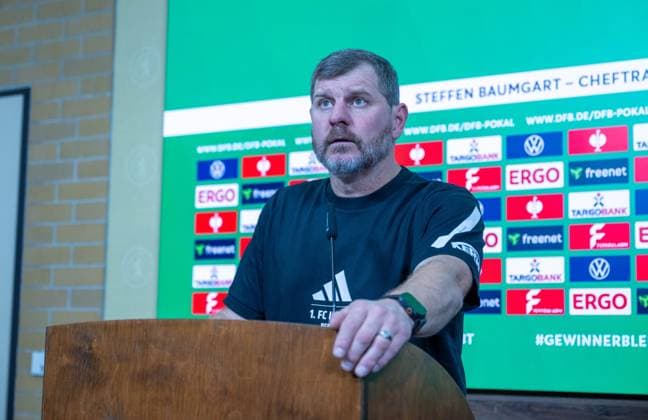 Soccer, Men, Season 2025 2026, 1 Bundesliga DFB Pokal, 1 FC Union Berlin, Coach Steffen Baumgart 1 FC Union Berlin , 28 10 2025, Copyright: xMatthiasxKochx