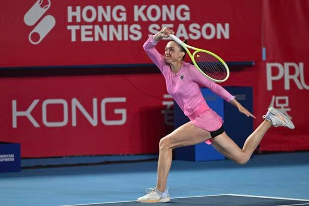 Hong Kong Tennis Open - Day 4 Belarusian tennis player Aliaksandra Sasnovich during a match at the Hong Kong Tennis Open on October 28, 2025 in Hong Kong. (Photo by Kobe Li Nexpher Images) Hong Kong