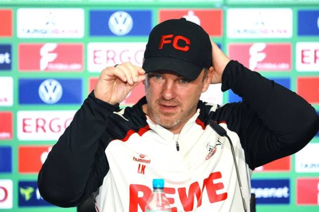 1 FC Köln DFB Pokal, 1 FC Köln, Press conference for the cup match against Bayern Munich, Lukas Kwasniok 1 FC Köln 28 10 2025, Bild