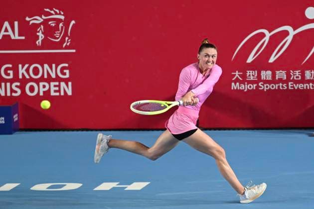 Hong Kong Tennis Open - Day 4 Belarusian tennis player Aliaksandra Sasnovich during a match at the Hong Kong Tennis Open on October 28, 2025 in Hong Kong. (Photo by Kobe Li Nexpher Images) Hong Kong