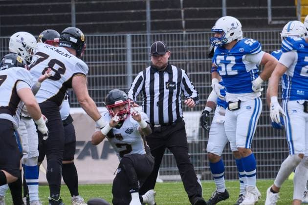 28 10 2025 xkhx Krefeld Grotenburg Stadion American Football European Championship 2025 Italy Germany Kai Michael Hunter 2, GER