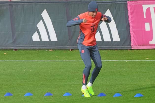 Jamal Musiala, during rehab training, after fibula fracture, ankle dislocation, football FC Bayern Munich training at Säbenerstrasse 28 10 2025 PHOTO Mladen Lackovic LakoPress