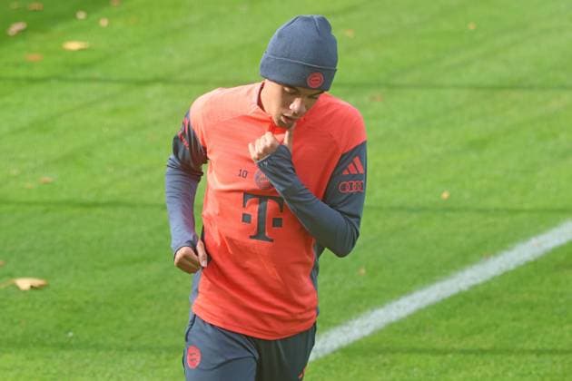 Jamal Musiala, during rehab training, after fibula fracture, ankle dislocation, football FC Bayern Munich training at Säbenerstrasse 28 10 2025 PHOTO Mladen Lackovic LakoPress