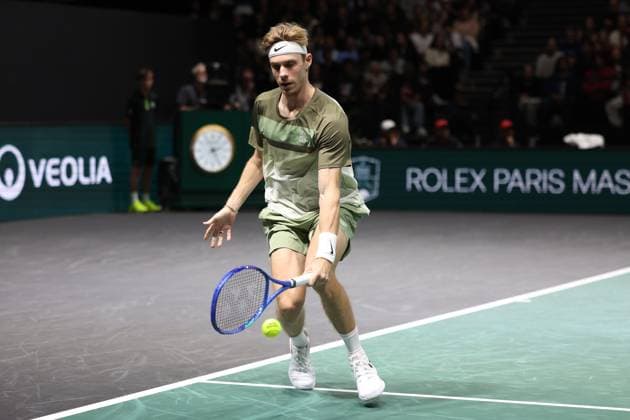 ROLEX PARIS MASTERS TENNIS 2025 Thierry Larret MAXPPP - Nanterre (92) 28 10 2025 Thierry Larret Maxppp. Tennis. Rolex Paris Masters. Paris La Defense, Nanterre (92). Du 25 octobre au 2 novembre 2025. Mardi 28 octobre 2025. Denis SHAPOVALOV (CAN) vs Joao FONSECA (BRA) Nanterre (92) PARIS LA DEFENSE ARENA ILE DE FRANCE FRANCE  Copyright: xMAXPPPxThierryxLarretx TLR202510289422 TLR202510289422