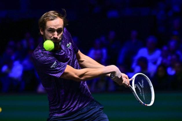 TENNIS : Rolex Paris Masters - Paris - 28 10 2025 Daniil MEDVEDEV ( Russia ) during the Rolex Paris Masters at Paris La Defense Arena on October 28, 2025 in Nanterre, France. (Photo by Federico Pestellini PSNewz ) ParisFrance  Copyright: xFedericoxPestellinix