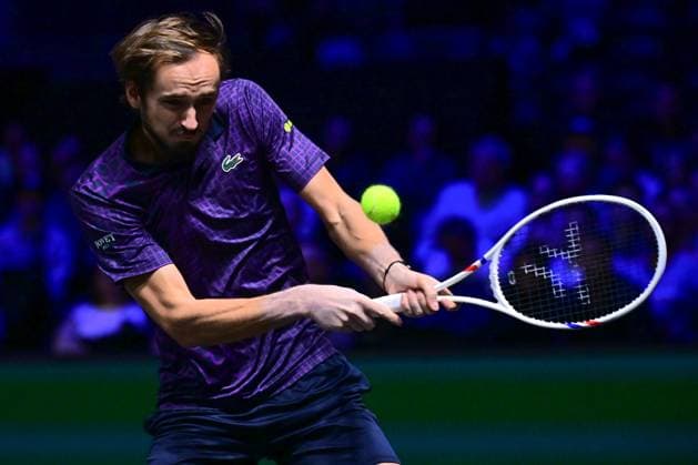 TENNIS : Rolex Paris Masters - Paris - 28 10 2025 Daniil MEDVEDEV ( Russia ) during the Rolex Paris Masters at Paris La Defense Arena on October 28, 2025 in Nanterre, France. (Photo by Federico Pestellini PSNewz ) ParisFrance  Copyright: xFedericoxPestellinix