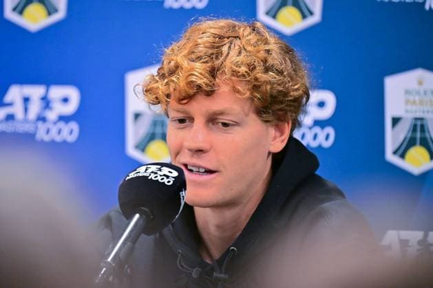 TENNIS : Rolex Paris Masters - Paris - 28 10 2025 Jannik Sinner ( Italy ) press conference, PK, Pressekonferenz during the Rolex Paris Masters at Paris La Defense Arena on October 28, 2025 in Nanterre, France. (Photo by Federico Pestellini PSNewz ) ParisFrance  Copyright: xFedericoxPestellinix