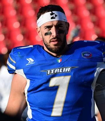 28 10 2025 xkhx Krefeld Grotenburg Stadium American Football European Championship 2025 Italy Germany 3rd place match Italy wins the small final for 3rd place and cheers here Zahradka Luke 7, ITA