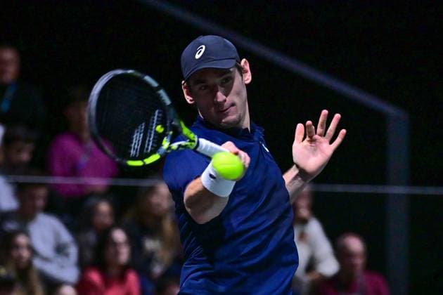 TENNIS : Rolex Paris Masters - Paris - 28 10 2025 Valentin Royer ( France ) during the Rolex Paris Masters at Paris La Defense Arena on October 28, 2025 in Nanterre, France. (Photo by Federico Pestellini PSNewz ) ParisFrance  Copyright: xFedericoxPestellinix
