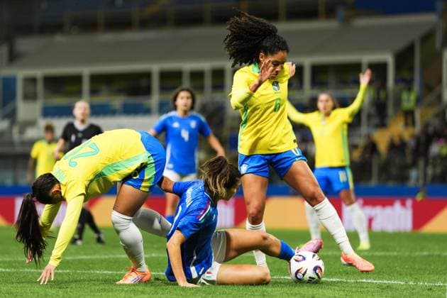Football, Women, International match, Italy - Brazil