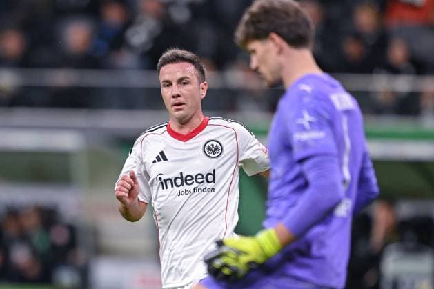 26 10 2025, Football, DFB Cup, 2nd round, Season 2025 2026, Eintracht Frankfurt Borussia Dortmund, Mario Götze Eintracht Frankfurt xRHR PHOTO TKx Copyright: RHR-FOTOx RHR-FOTO TK