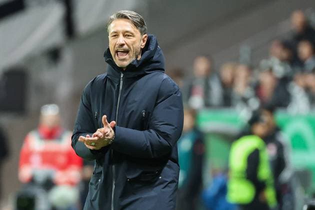 Soccer DFB Pokal Eintracht Frankfurt Borussia Dortmund on 28 10 2025 at Deutsche Bank Park in Frankfurt Coach Niko Kovac Dortmund gesticulates DFB regulations prohibit any use of photographs as image sequences and or quasi video MH
