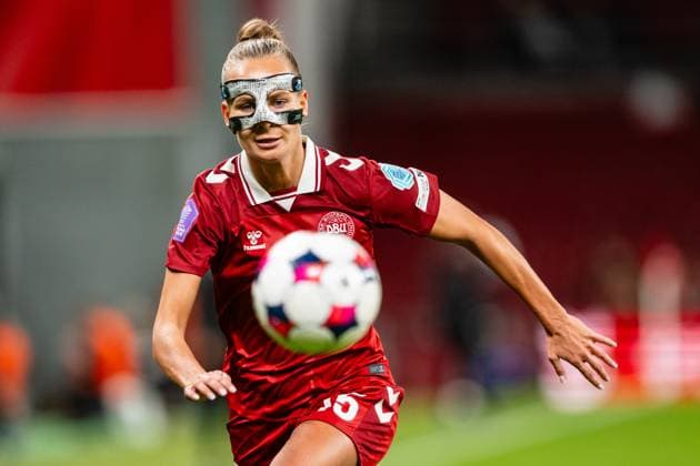Denmark v Finland, UEFA Nations League Women, Copenhagen, Denmark Copenhagen, Denmark. 28th, October 2025. Frederikke Thogersen (15) of Denmark seen during the UEFA Nations League match between Denmark and Finland at Parken in Copenhagen. Denmark, Copenhagen  Copyright: xGonzalesxPhoto TobiasxJorgensenx