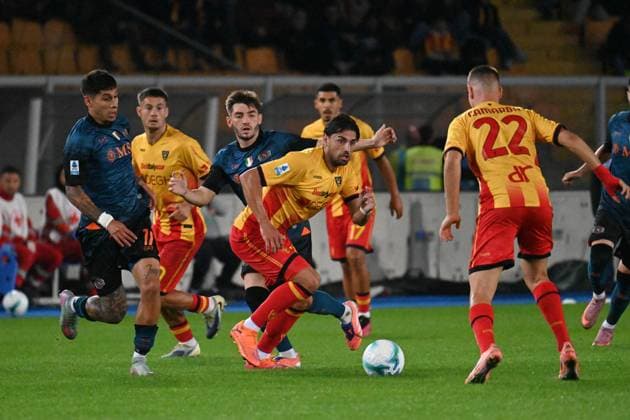 Santiago Pierotti (Us Lecce) in action during US Lecce vs SSC Napoli, Italian soccer Serie A match in Lecce, Italy, October 28 2025  Copyright: xPasqualexGolia IPAxSportx xipa-agency.netx xx IPA_67188431 IPA_Agency_IPA67188431