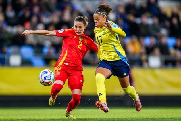 Football, Women, Nations League, Semi-final, Sweden - Spain