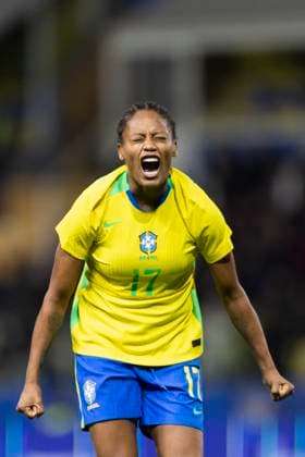 Ary Borges of Brazil celebrates after Luany of Brazil scored Brazil s first goal during the Brazil Women s national team, Nationalteam s friendly match against the Italy National Team held at the Ennio Tardini Stadium in Parma, Italy, on Tuesday, 28. (Photo by Will Anacleto Sports Press Photo) imago (Will Anacleto Sports Press Photo SPP) Copyright: xWillxAnacleto SportsxPressxPhotox xSPPx spp-en-WiAnPrPh-SPP_joaobrandon_2810-3808