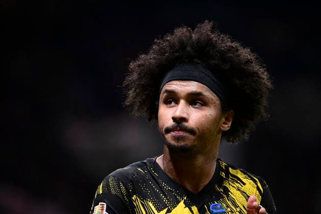 Karim Adeyemi 27 Borussia Dortmund , Eintracht Frankfurt vs Borussia Dortmund, DFB Pokal, 2 Runde, 28 10 2025 DFB regulations prohibit any use of photographs as image sequences and or quasi video Frankfurt Hessen Germany Copyright: xkolbert-press MarcxNiemeyerx