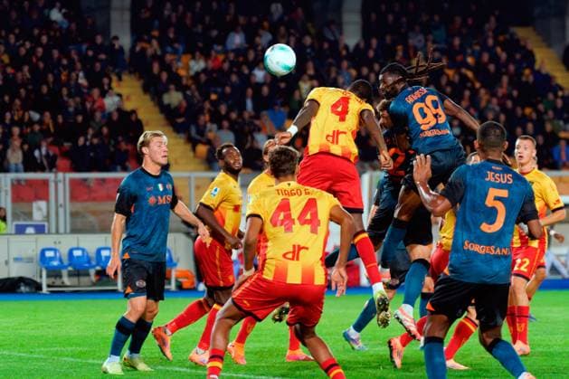 Frank Anguissa of SSC Napoli scores a goal of 0-1 during US Lecce vs SSC Napoli, Italian soccer Serie A match in Lecce, Italy, October 28 2025  Copyright: xEmmanuelexMastrodonato IPAxSportx xipa-agency.netx xx IPA_67191151 IPA_Agency_IPA67191151