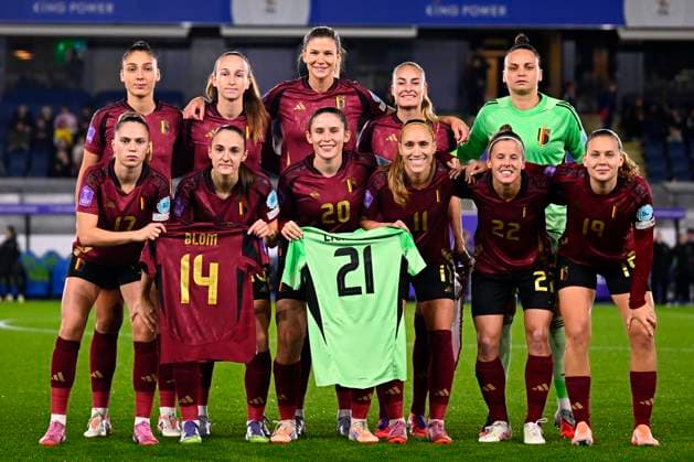 Belgium v Republic of Ireland - FIFA Women s World Cup 2027 promotion relegation play-off LEUVEN, BELGIUM - OCTOBER 28 : The team of Belgium ahead of the second leg of the of FIFA Women s World Cup 2027 promotion relegation play-off match between Belgium and Republic of Ireland on October 28, 2025 in Leuven, Belgium, 28 10 2025 Leuven Belgium  Copyright: xTomasxSiskx