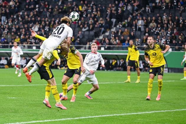 26 10 2025, Football, DFB Cup, 2 Round, Season 2025 2026, Eintracht Frankfurt Borussia Dortmund, Goal chance Ritsu Doan Eintracht Frankfurt xRHR PHOTO TKx Copyright: RHR-FOTOx RHR-FOTO TK