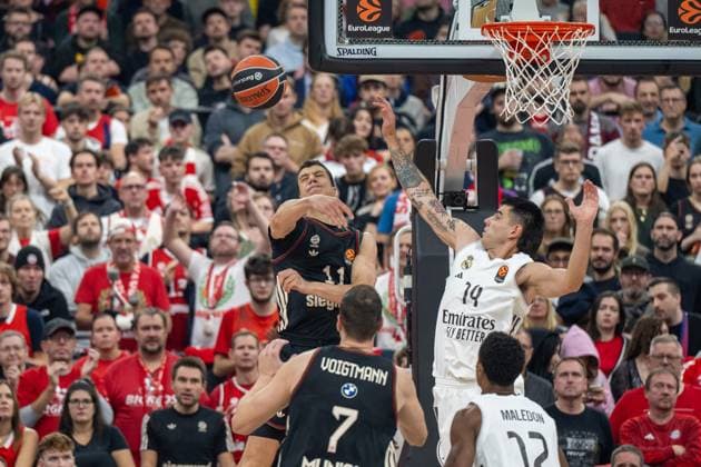 Vladimir Lucic 11 FC Bayern Basketball , FC Bayern Basketball vs Real Madrid, EuroLeague 7 Matchday, 28 10 2025 Munich Bavaria Germany Copyright: xkolbert-press UlrichxGamelx