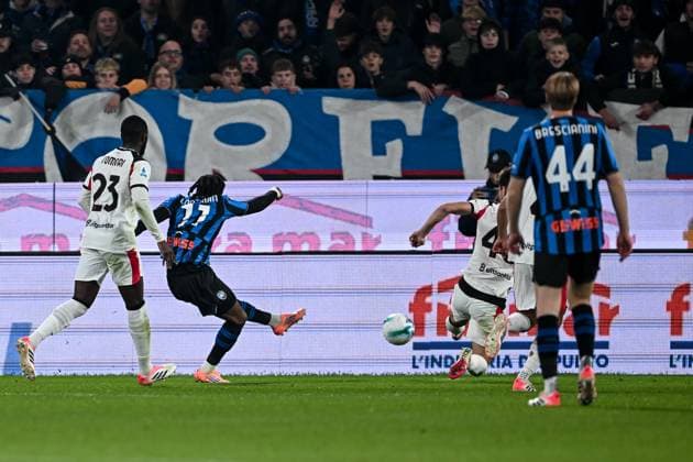 Cm Bergamo 28 10 2025 - campionato di calcio serie A Atalanta-Milan foto Cristiano Mazzi Image nella foto: gol Ademola Lookman 