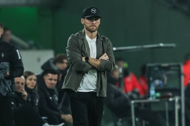 Sport, Football, DFB Pokal Season 2025 2026 2 Round Borussia Mönchengladbach Karlsruher SC 28 10 2025, BORUSSIA PARK Eugen Polanski Coach Borussia Mönchengladbach Mönchengladbach BORUSSIA PARK North Rhine-Westphalia Germany