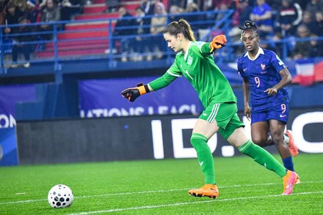 FOOTBALL : France Feminine vs Allemagne Feminine - Ligue des nations - Demi Finale retour - 28 10 2025 Laura Johanna Dick (Allemagne) CaenFrance  Copyright: xBaptistexAutissierx