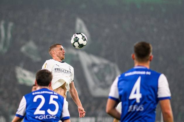MOENCHENGLADBACH, GERMANY - 28 OCTOBER, 2025: - The football match of Germany Cup DFB Pokal Borussia Moenchengladbach vs Karlsruher SC at Borussia Park.  Copyright: xVitaliixKliuievx