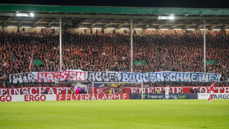 Soccer, Men, Season 2025 2026, DFB Cup 2 Round , FC Energie Cottbus RB Leipzig, Fans of Energie, We hate all bulls, 28 10 2025, Copyright: xMatthiasxKochx