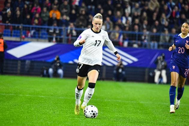 FOOTBALL : France Feminine vs Allemagne Feminine - Ligue des nations - Demi Finale retour - 28 10 2025 Franziska Kett (Allemagne) CaenFrance  Copyright: xBaptistexAutissierx