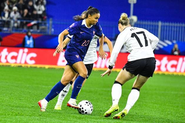 FOOTBALL : France Feminine vs Allemagne Feminine - Ligue des nations - Demi Finale retour - 28 10 2025 Delphine Cascarino (France) CaenFrance  Copyright: xBaptistexAutissierx