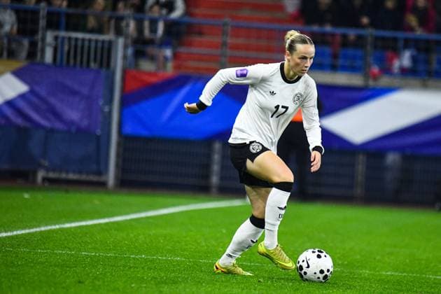 FOOTBALL : France Feminine vs Allemagne Feminine - Ligue des nations - Demi Finale retour - 28 10 2025 Franziska Kett (Allemagne) CaenFrance  Copyright: xBaptistexAutissierx