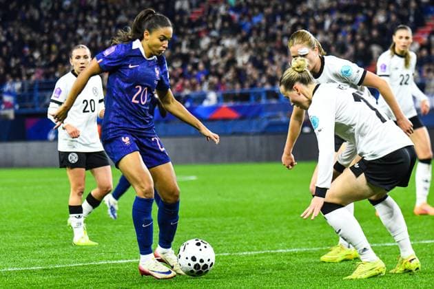 FOOTBALL : France Feminine vs Allemagne Feminine - Ligue des nations - Demi Finale retour - 28 10 2025 Delphine Cascarino (France) CaenFrance  Copyright: xBaptistexAutissierx