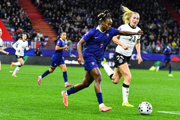 FOOTBALL : France Feminine vs Allemagne Feminine - Ligue des nations - Demi Finale retour - 28 10 2025 Melvine Malard (France) CaenFrance  Copyright: xBaptistexAutissierx