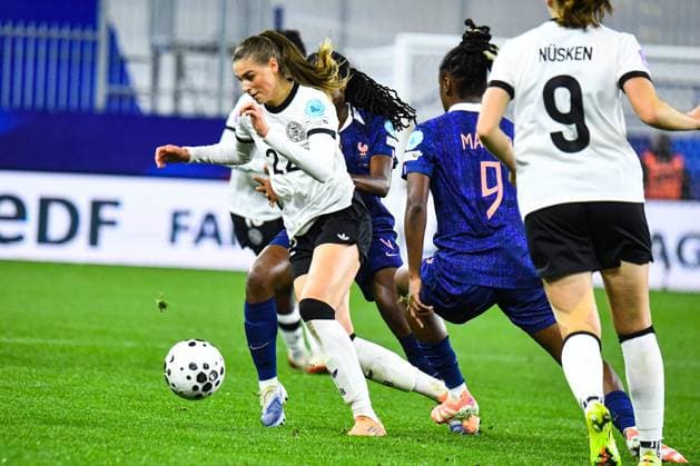 FOOTBALL : France Feminine vs Allemagne Feminine - Ligue des nations - Demi Finale retour - 28 10 2025 Jule Brand (Allemagne) CaenFrance  Copyright: xBaptistexAutissierx