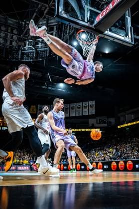 Basketball Berlin 28 10 2025 Season 2025 2026 Basketball Champions League BCL Alba Berlin ERA Basketball Nymburk Justin Bean Alba Berlin, No 34