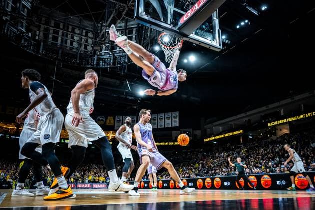 Basketball Berlin 28 10 2025 Season 2025 2026 Basketball Champions League BCL Alba Berlin ERA Basketball Nymburk Justin Bean Alba Berlin, No 34