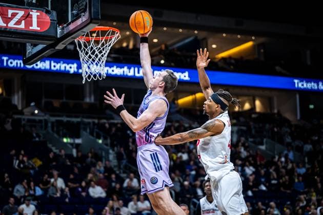 Basketball Berlin 28 10 2025 Season 2025 2026 Basketball Champions League BCL Alba Berlin ERA Basketball Nymburk Justin Bean Alba Berlin, No 34