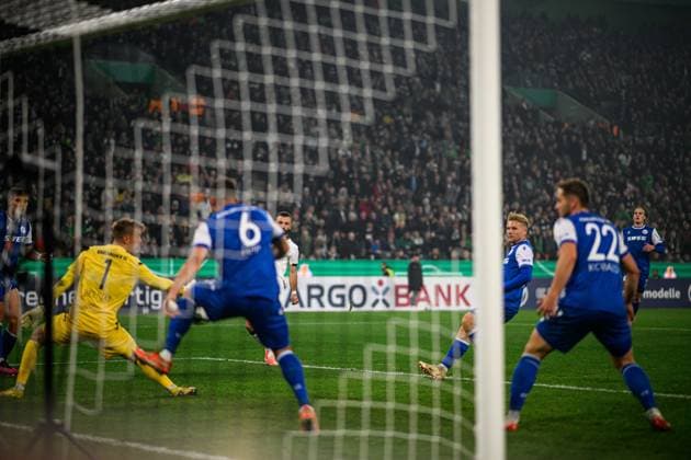 MOENCHENGLADBACH, GERMANY - 28 OCTOBER, 2025: Franck Honorat - The football match of Germany Cup DFB Pokal Borussia Moenchengladbach vs Karlsruher SC at Borussia Park.  Copyright: xVitaliixKliuievx