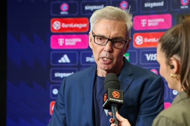 Gordon Herbert FC Bayern Basketball, Head Coach at the post-match interview, GER, FC Bayern Basketball vs Real Madrid, Basketball, Euroleague, Matchday 7, Season 2025 2026, 28 10 2025, GER, FC Bayern Basketball vs Real Madrid, Basketball, Euroleague, Matchday 7, Season 2025 2026, 28 10 2025 Munich Copyright: xEibner-Pressefoto JennixMaulx EP_JML