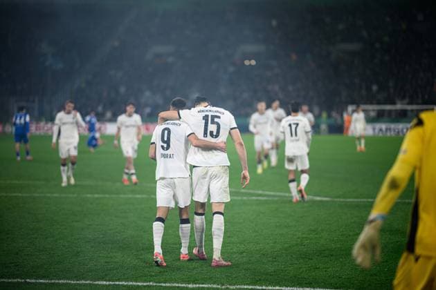 MOENCHENGLADBACH, GERMANY - 28 OCTOBER, 2025: Haris Tabakovic - The football match of Germany Cup DFB Pokal Borussia Moenchengladbach vs Karlsruher SC at Borussia Park.  Copyright: xVitaliixKliuievx