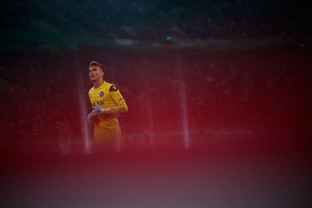 MOENCHENGLADBACH, GERMANY - 28 OCTOBER, 2025: Hans Christian Bernat - The football match of Germany Cup DFB Pokal Borussia Moenchengladbach vs Karlsruher SC at Borussia Park.  Copyright: xVitaliixKliuievx