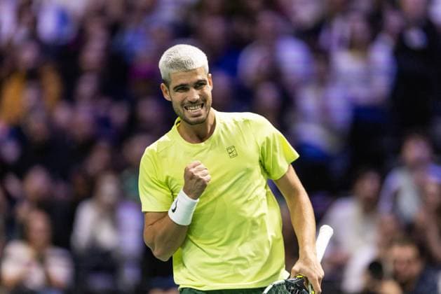 Rolex Paris Masters 2025 - Day Two Carlos Alcaraz (ESP) plays against Cameron Norrie (GBR) in the men s singles match on day two of the Paris ATP, Tennis Herren Masters 1000 tennis tournament at the Paris La Defense Arena in Nanterre, on the outskirts of Paris, on october 28, 2025. Paris France  Copyright: xIbrahimxEzzatx originalFilename:ezzat-notitle251028_npSX9.jpg