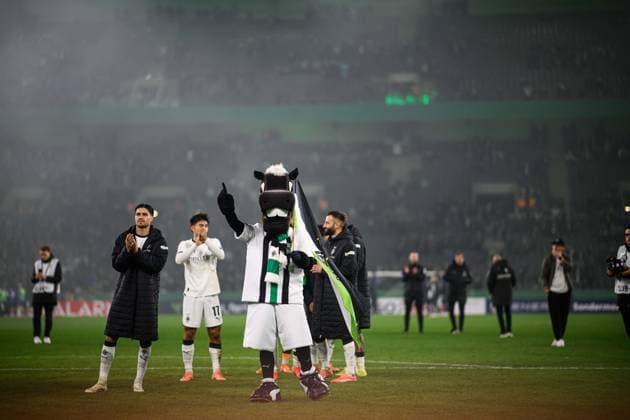 MOENCHENGLADBACH, GERMANY - 28 OCTOBER, 2025: - The football match of Germany Cup DFB Pokal Borussia Moenchengladbach vs Karlsruher SC at Borussia Park.  Copyright: xVitaliixKliuievx