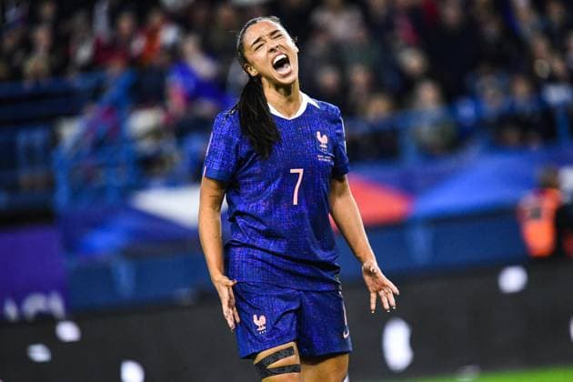 FOOTBALL : France Feminine vs Allemagne Feminine - Ligue des nations - Demi Finale retour - 28 10 2025 Sakina Karchaoui (France) CaenFrance  Copyright: xBaptistexAutissierx