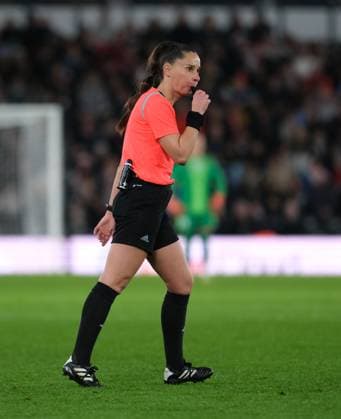 Referee Luliana Demetrescu seen blowing her whistle during the Women?s International Friendly, Länderspiel, Nationalmannschaft football match between England and Australia at Pride Park Stadium in Derby. Final score; 3-0 Copyright: xPaulxBonser SportsxPressxPhotox Sportspressphoto_SPR52964