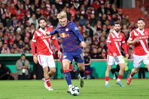 11 Conrad Harder Schandorf Leipzig Football DFB Cup 2nd main round 2025 2026 FC Energie Cottbus RB Leipzig
